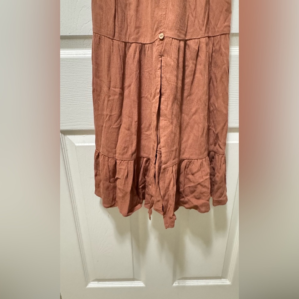BE COOL Terracotta Button-Front Maxi Dress - Picture 2 of 8